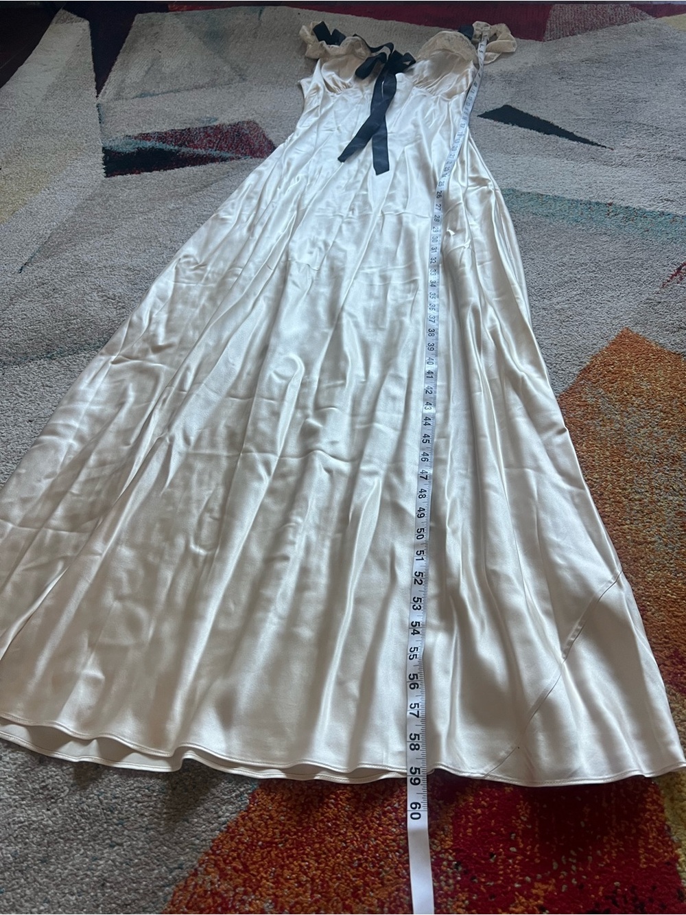 NWT Doen Simonie Dress in Ivory Silk Size Medium - Picture 9 of 11